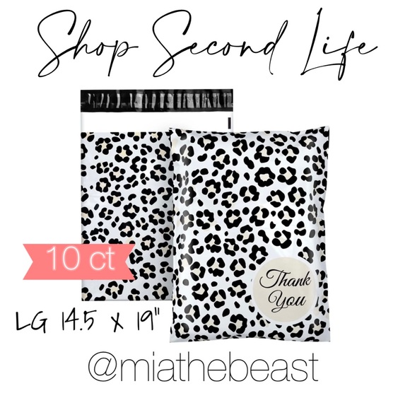 📦2/$25 - 10 Lg polymailers - 14.5 x19” + 10 FREE thank you stickers - Picture 1 of 3